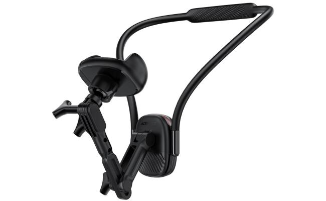 ACEFAST E33 Neck Mount Phone Holder Clamp Type Wearable Phone Clip Bracket for POV Vlog Video - Black